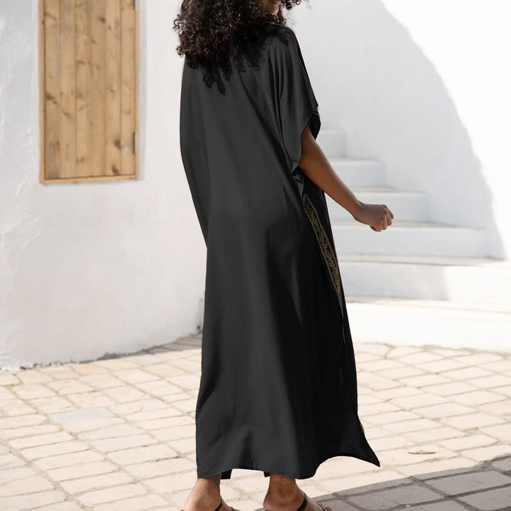 Olivenorma Beach Blouse Vintage Embroidered Kaftan Dress - image 16