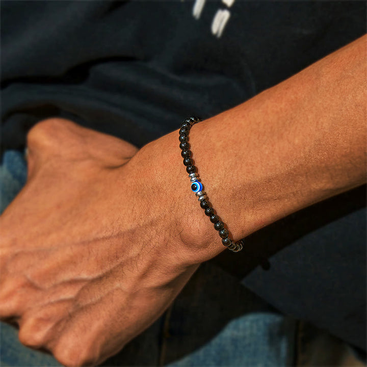 Olivenorma "Protected Soul" Obsidian Evil Eye Bracelet - image 5