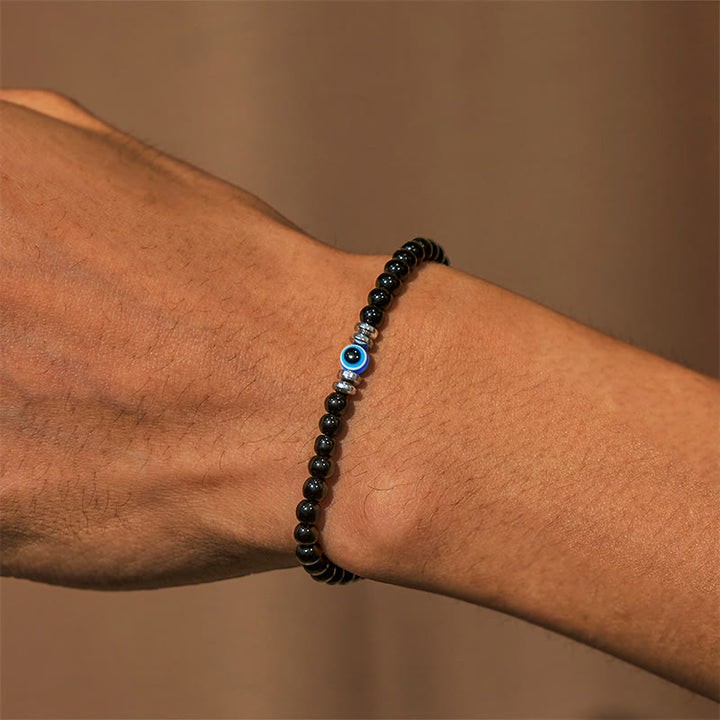 Olivenorma "Protected Soul" Obsidian Evil Eye Bracelet - image 2
