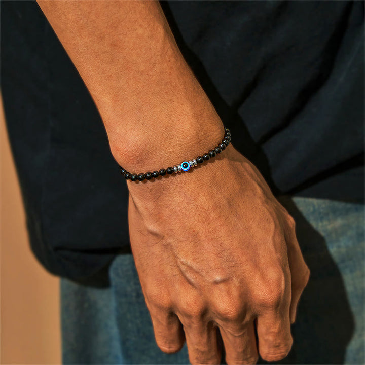 Olivenorma "Protected Soul" Obsidian Evil Eye Bracelet - image 6