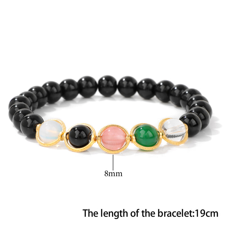 Olivenorma 8mm Pearl Garnet Gemstone Beaded Bracelet - image 10