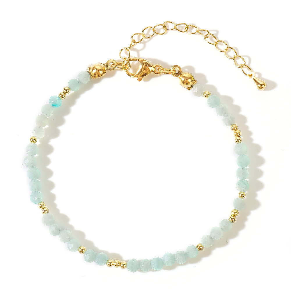Olivenorma Mini Facted Beads Natural Gemstone Adjustable Bracelet - image 10