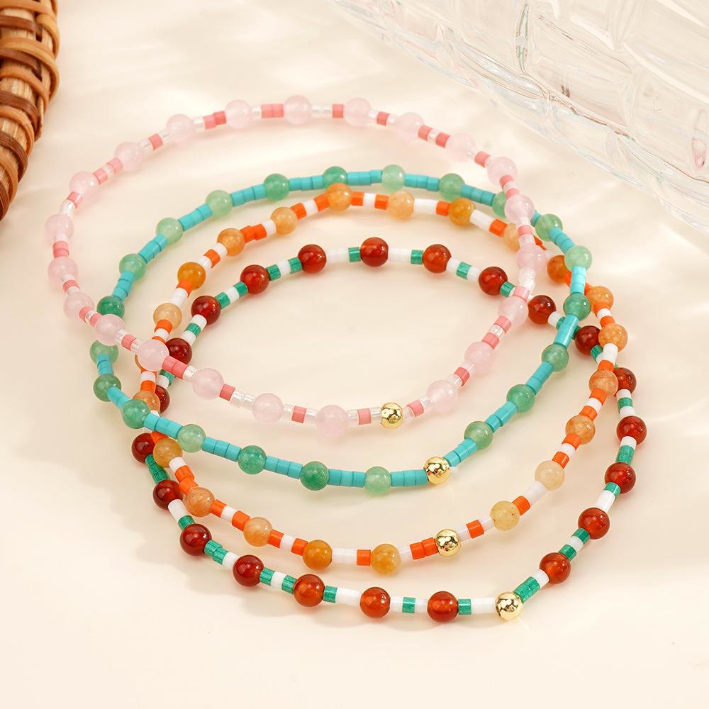 Olivenorma Mini Beads Gemstone Stretch Elastic Bracelet - image 0