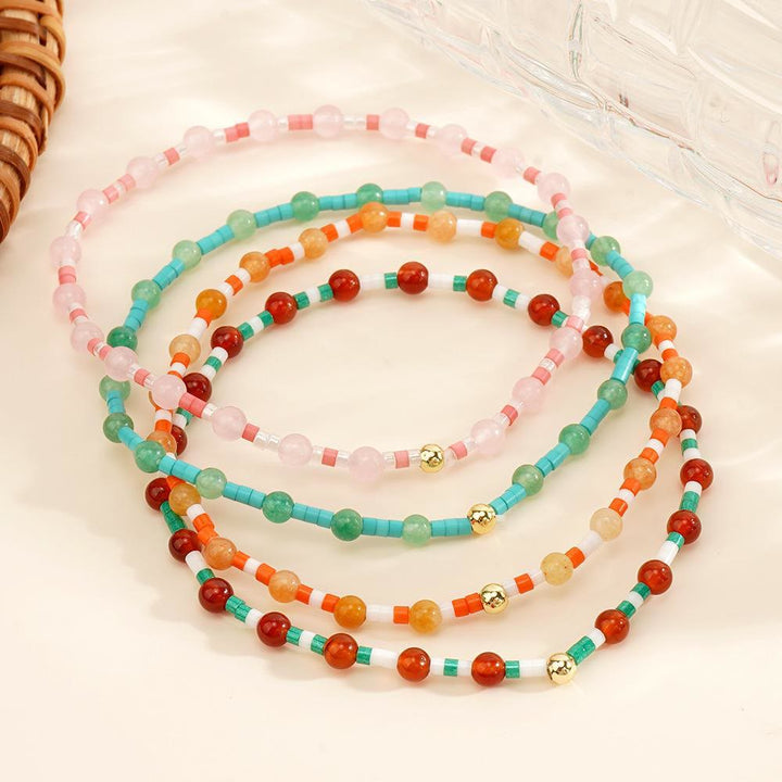 Olivenorma Mini Beads Gemstone Stretch Elastic Bracelet - image 0