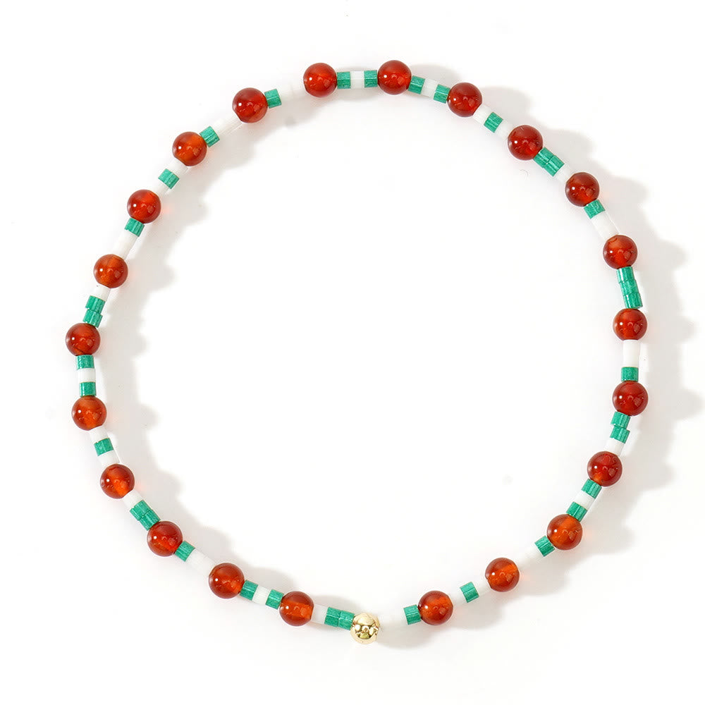 Olivenorma Mini Beads Gemstone Stretch Elastic Bracelet - image 9