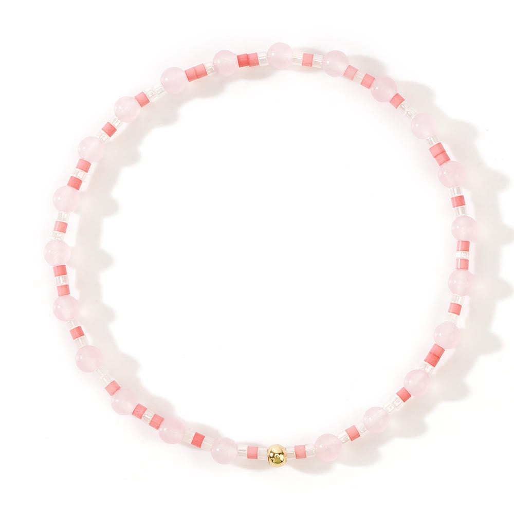 Olivenorma Mini Beads Gemstone Stretch Elastic Bracelet - image 12