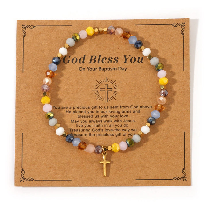 Olivenorma GOD BLESS YOU Mini Beaded Gemstone Stretch Bracelet - Style D - image 5