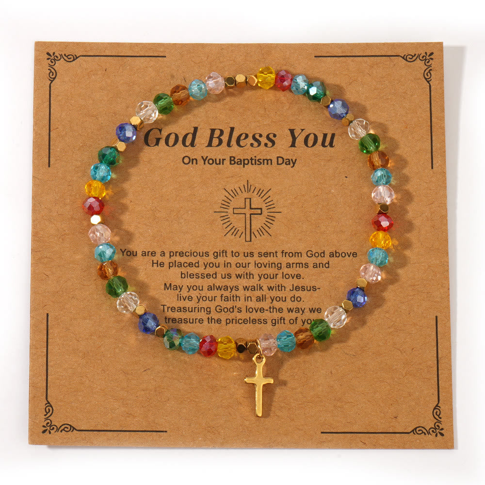 Olivenorma GOD BLESS YOU Mini Beaded Gemstone Stretch Bracelet - Style F - image 7
