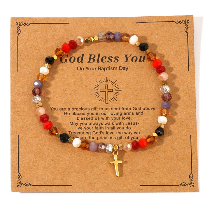 Olivenorma GOD BLESS YOU Mini Beaded Gemstone Stretch Bracelet - Style E - image 6