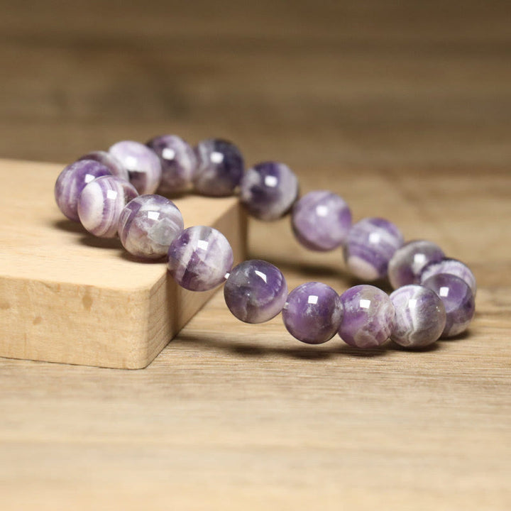 Olivenorma 10mm Fantasy Amethyst Adjustable Stretch Elastic Bracelet - image 2