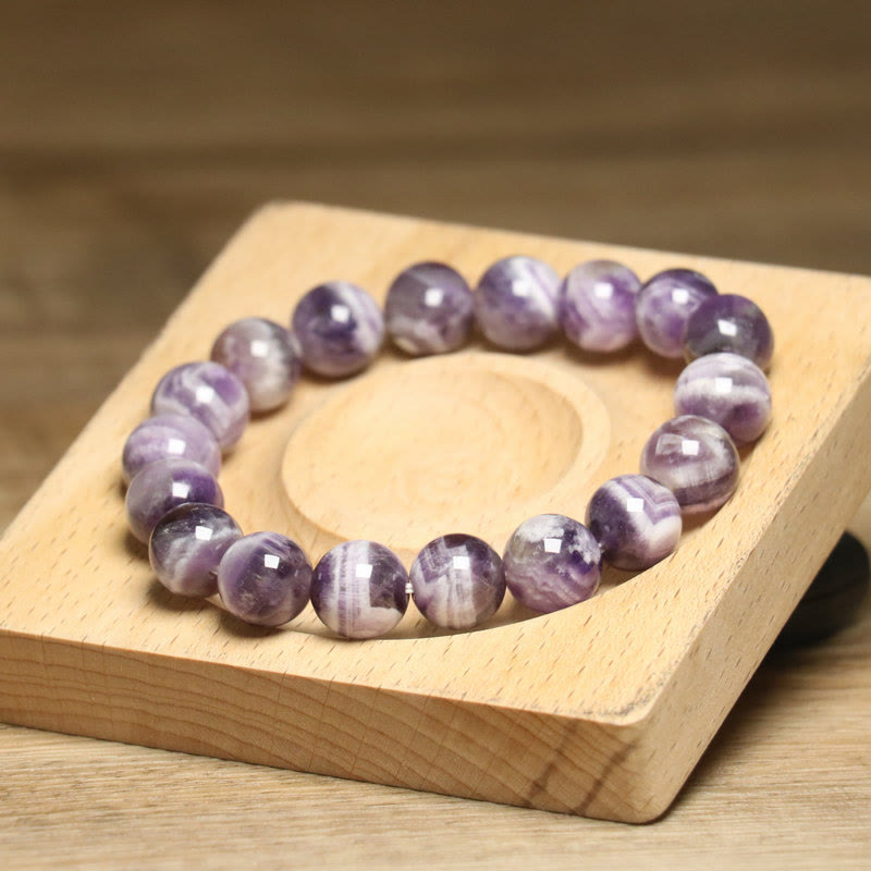 Olivenorma 10mm Fantasy Amethyst Adjustable Stretch Elastic Bracelet - image 3