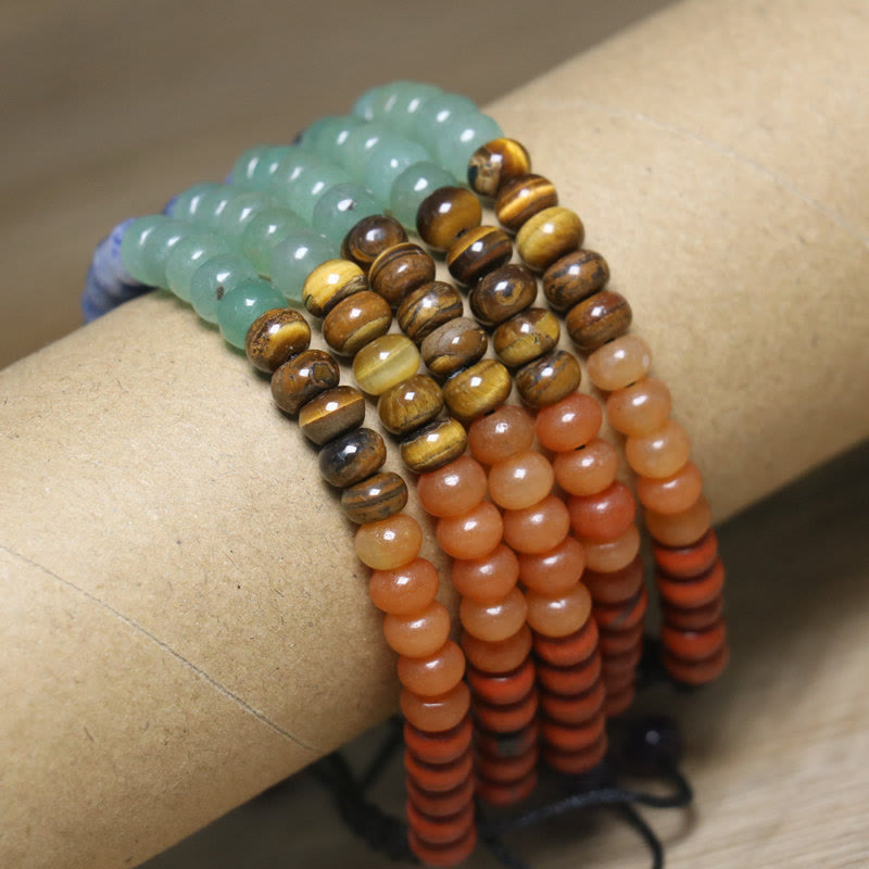 Olivenorma Natural Crystal Chakra Stone Adjustable Braided Bracelet - image 2