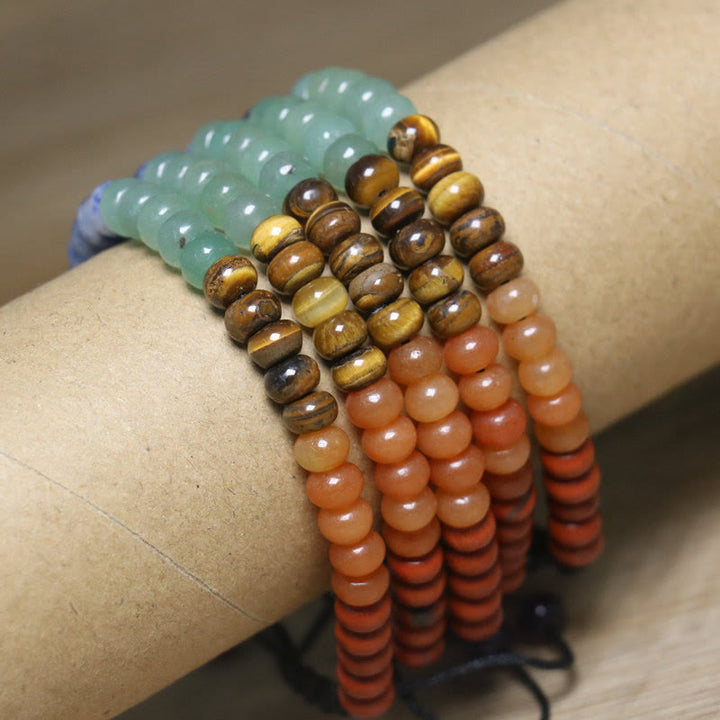 Olivenorma Natural Crystal Chakra Stone Adjustable Braided Bracelet - image 2