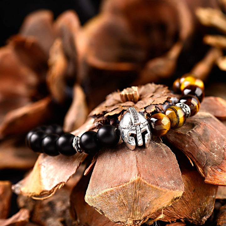 Olivenorma 8mm Adjustable Gemstone Spartan Warrior Helmet Bracelet - image 14
