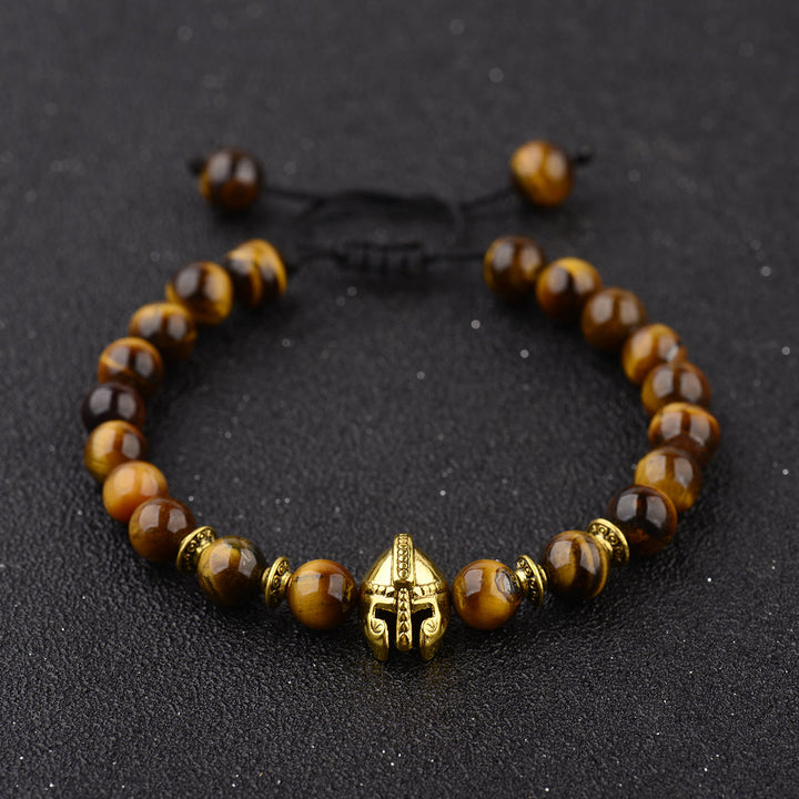 Olivenorma 8mm Adjustable Gemstone Spartan Warrior Helmet Bracelet - image 8