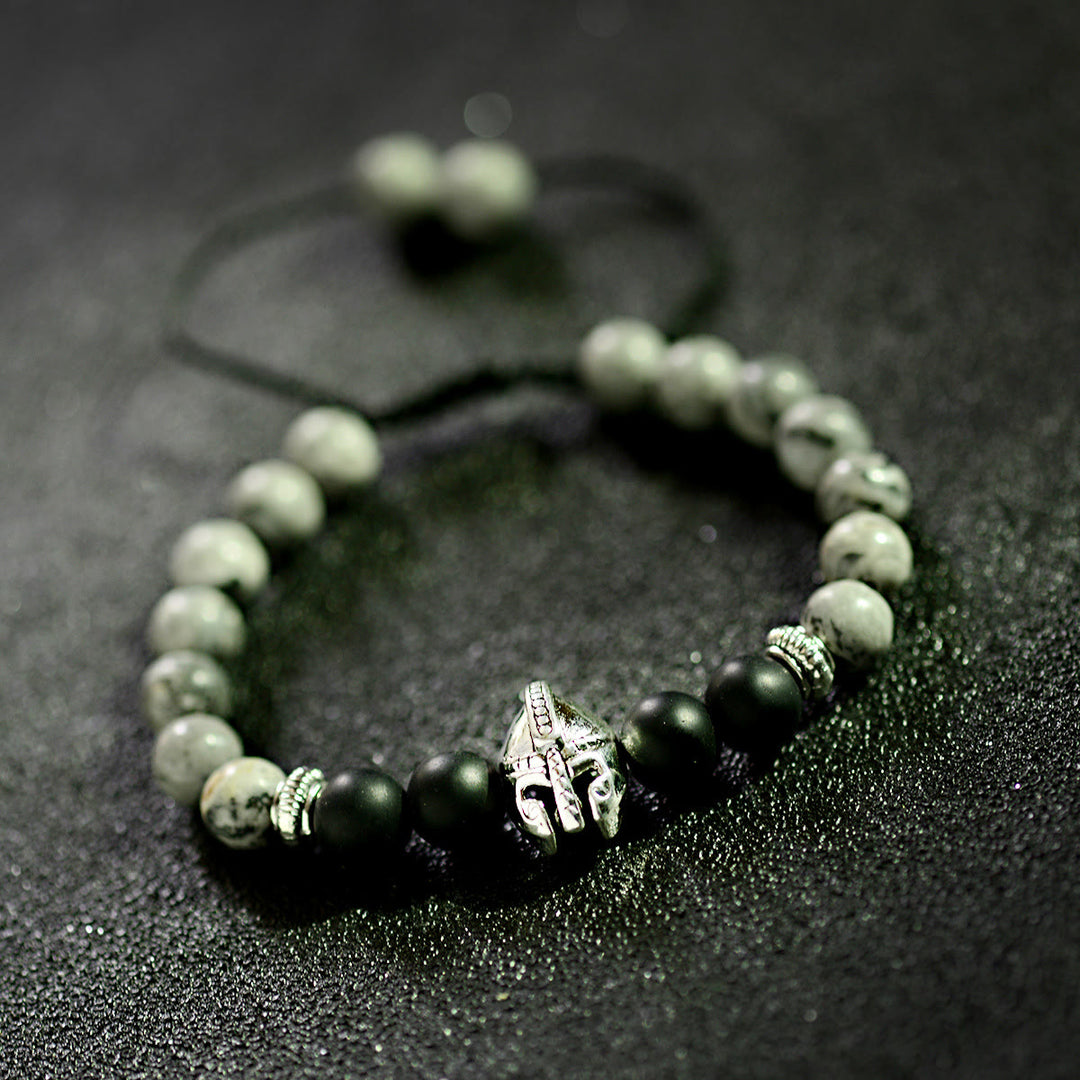 Olivenorma 8mm Adjustable Gemstone Spartan Warrior Helmet Bracelet - image 16