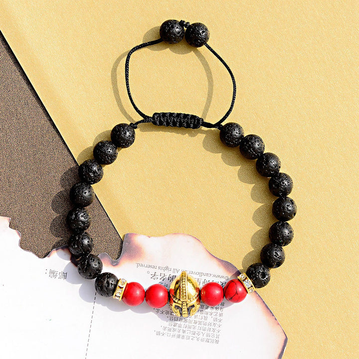 Olivenorma 8mm Adjustable Gemstone Spartan Warrior Helmet Bracelet - image 1