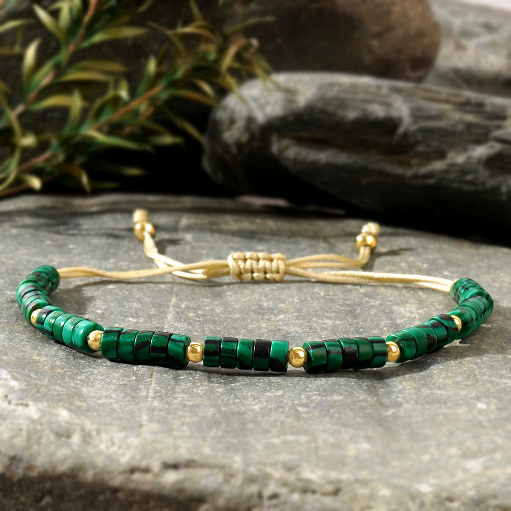 Olivenorma 3mm Mini Gems Natural Crystal Adjustable Beaded Bracelet - image 5