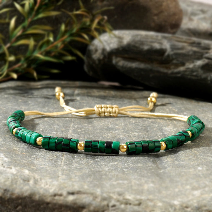 Olivenorma 3mm Mini Gems Natural Crystal Adjustable Beaded Bracelet - image 5