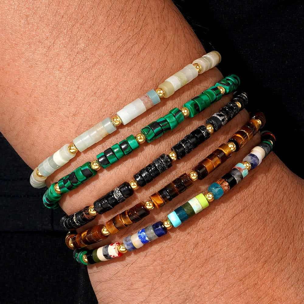 Olivenorma 3mm Mini Gems Natural Crystal Adjustable Beaded Bracelet - image 13