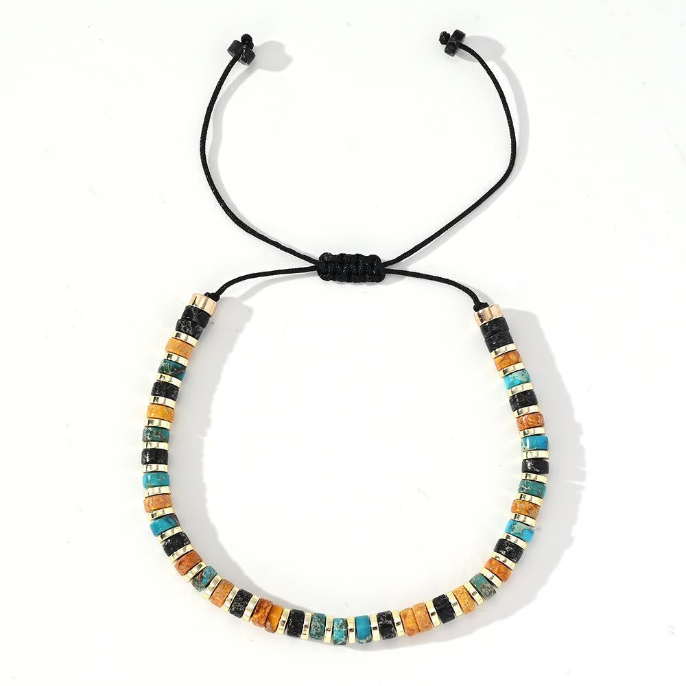 Olivenorma Mini Beaded Hematite Gemstone Trendy Beaded Bracelet - Emperor Stone+Hematite - image 11