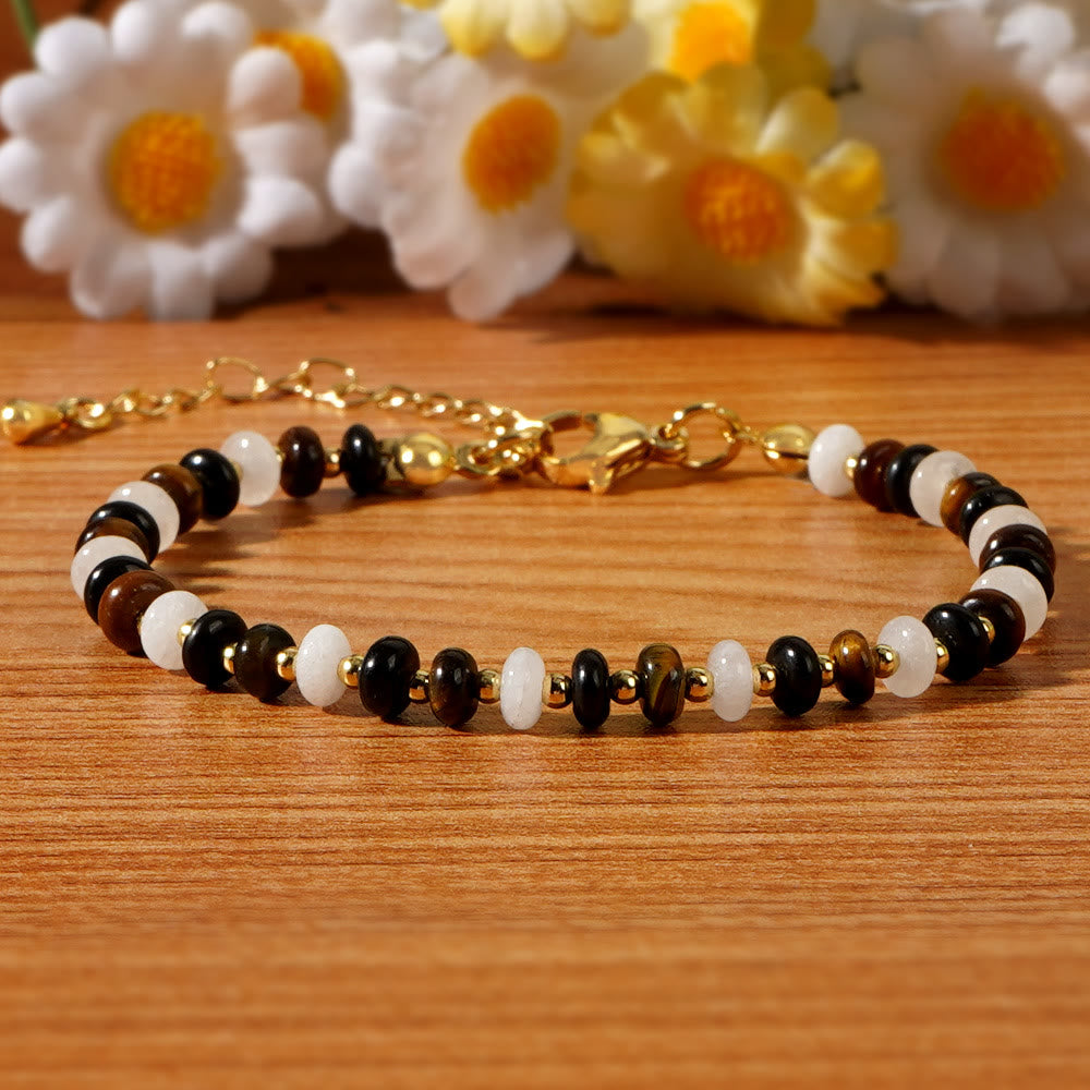 Olivenorma Boho Style Natural Crystal Adjustable Beaded Bracelet - image 3