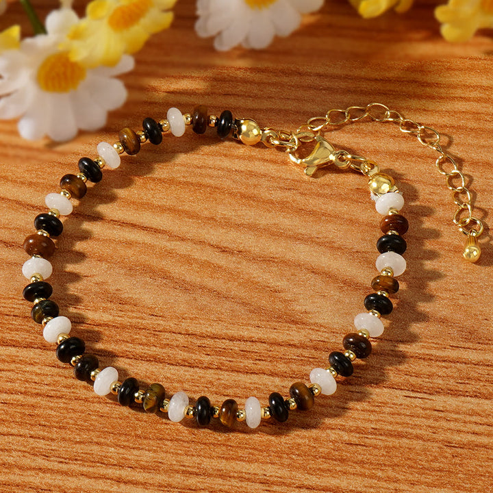 Olivenorma Boho Style Natural Crystal Adjustable Beaded Bracelet - image 2
