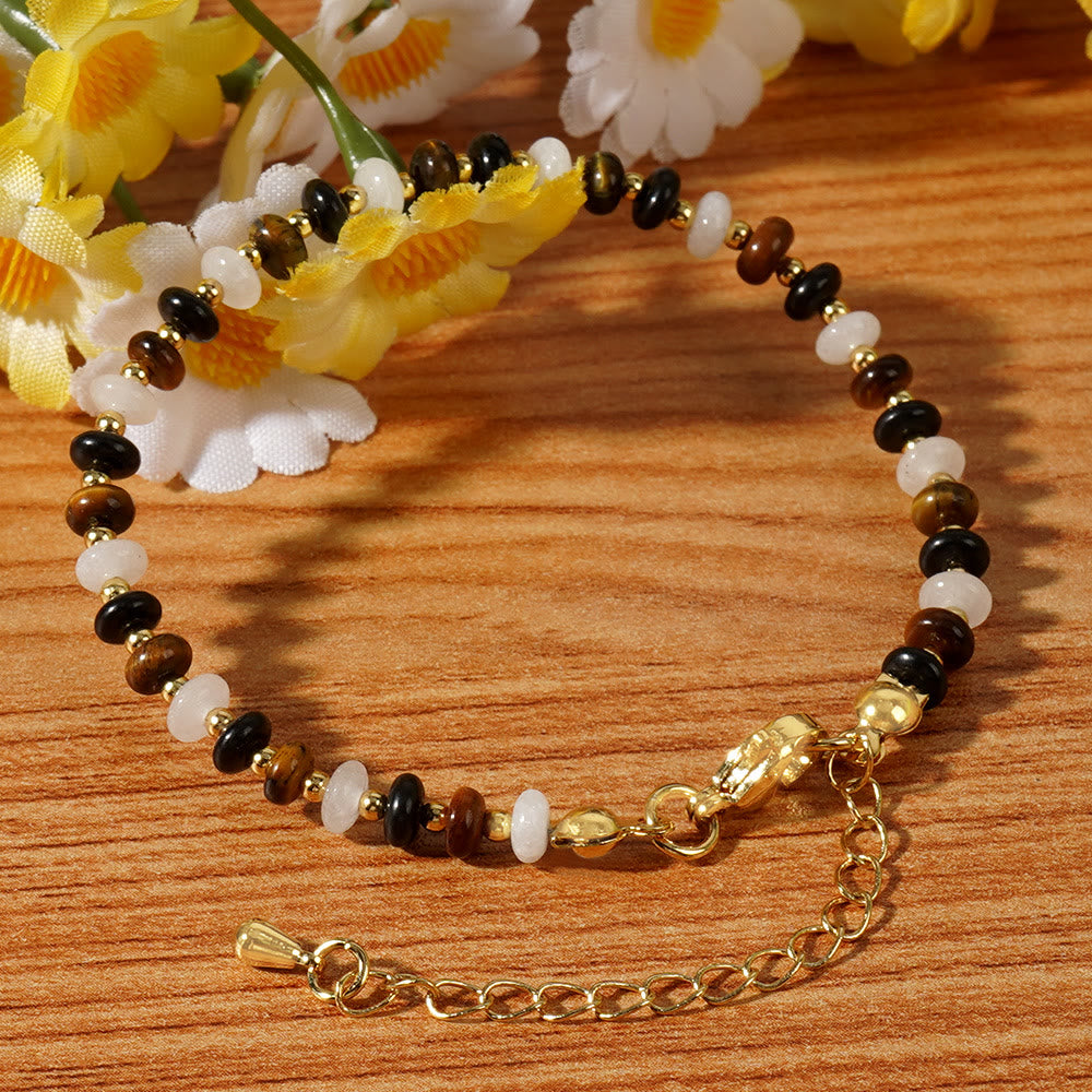 Olivenorma Boho Style Natural Crystal Adjustable Beaded Bracelet - Natural Crystal - image 0