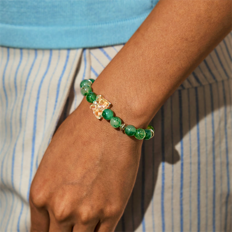 Olivenorma "Growth & Fortune" Green Phantom Quartz Bracelet - image 5