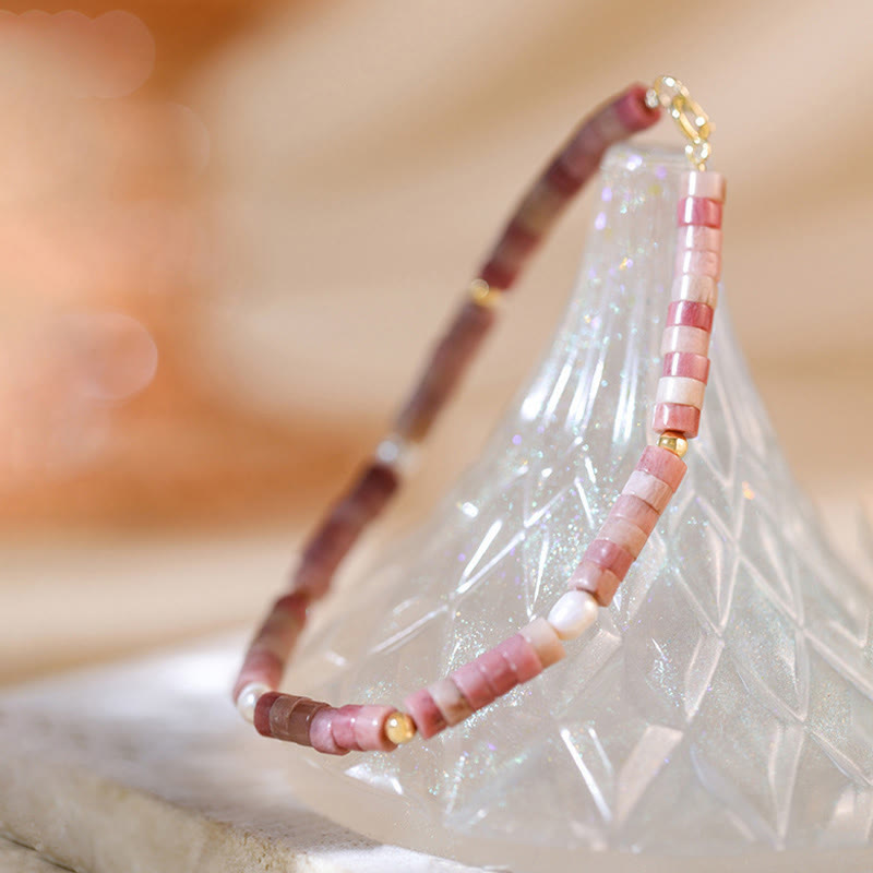 Olivenorma Natural Rhodochrosite Attract Love Beaded Bracelet - image 5