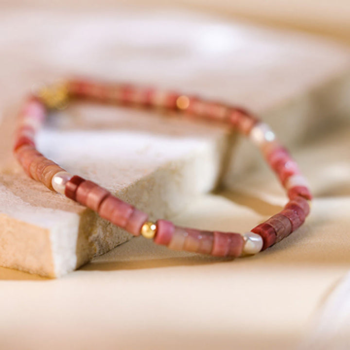 Olivenorma Natural Rhodochrosite Attract Love Beaded Bracelet - image 3