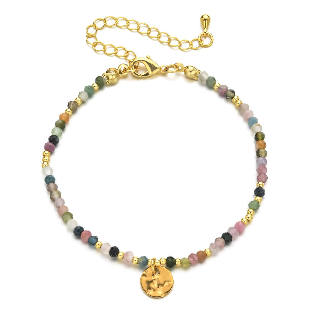 Olivenorma Fortune Biscuit Natural Mini Beads Gemstone Adjustable Bracelet - Tourmaline - image 18