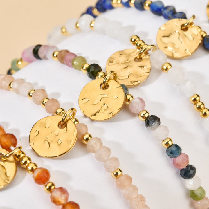 Olivenorma Fortune Biscuit Natural Mini Beads Gemstone Adjustable Bracelet - image 21