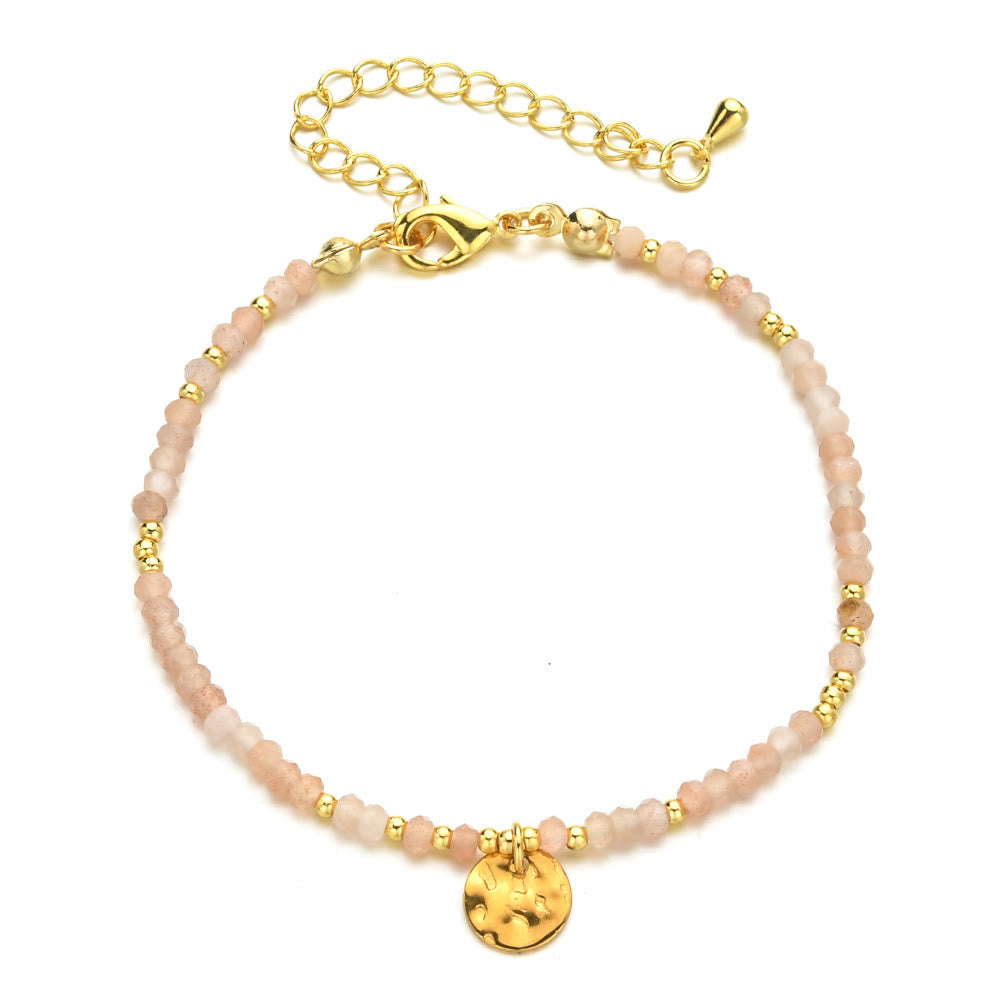 Olivenorma Fortune Biscuit Natural Mini Beads Gemstone Adjustable Bracelet - Rose Quartz - image 4