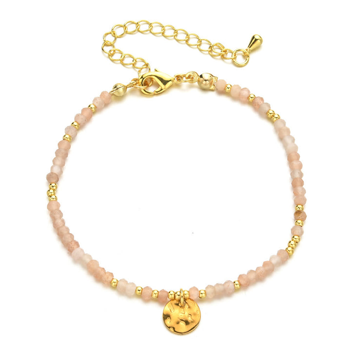 Olivenorma Fortune Biscuit Natural Mini Beads Gemstone Adjustable Bracelet - Rose Quartz - image 4