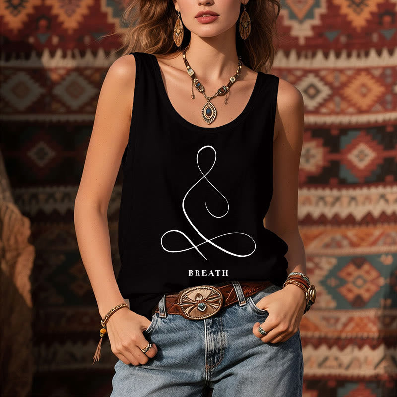 Olivenorma "CALM" & "BREATH" Yoga Tee Spiritual Tank Top - image 15