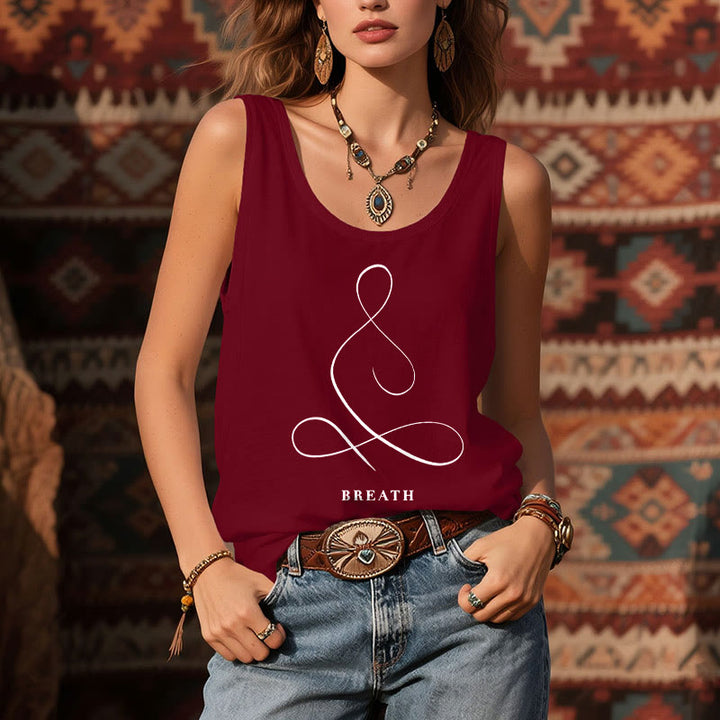 Olivenorma "CALM" & "BREATH" Yoga Tee Spiritual Tank Top - image 19