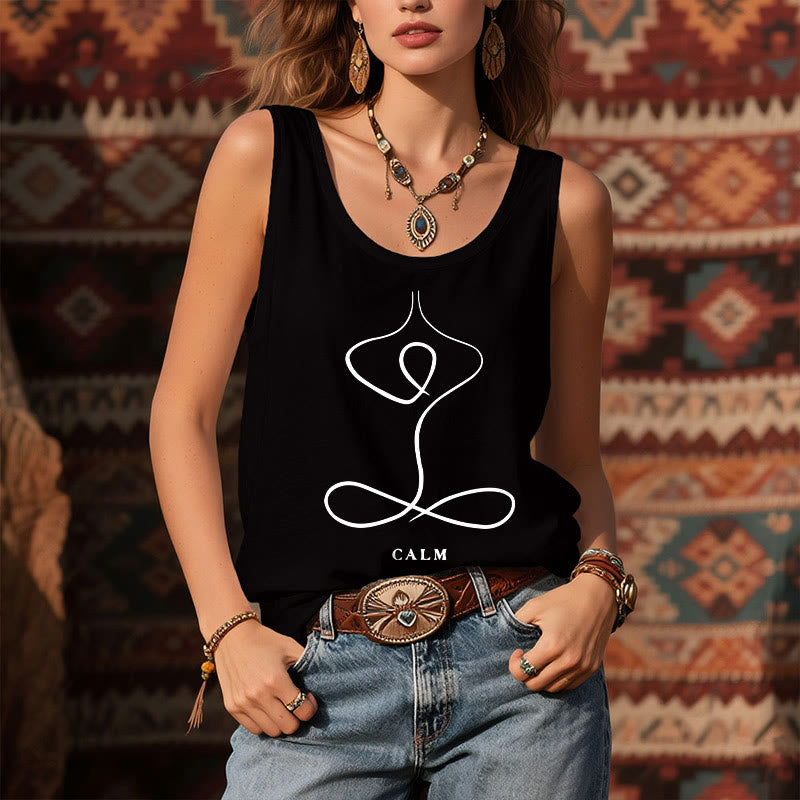 Olivenorma "CALM" & "BREATH" Yoga Tee Spiritual Tank Top - image 4