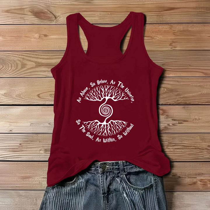 Olivenorma Tree of Life Ladies Shirt Comfort Tank Top - Red - 3XL - image 11
