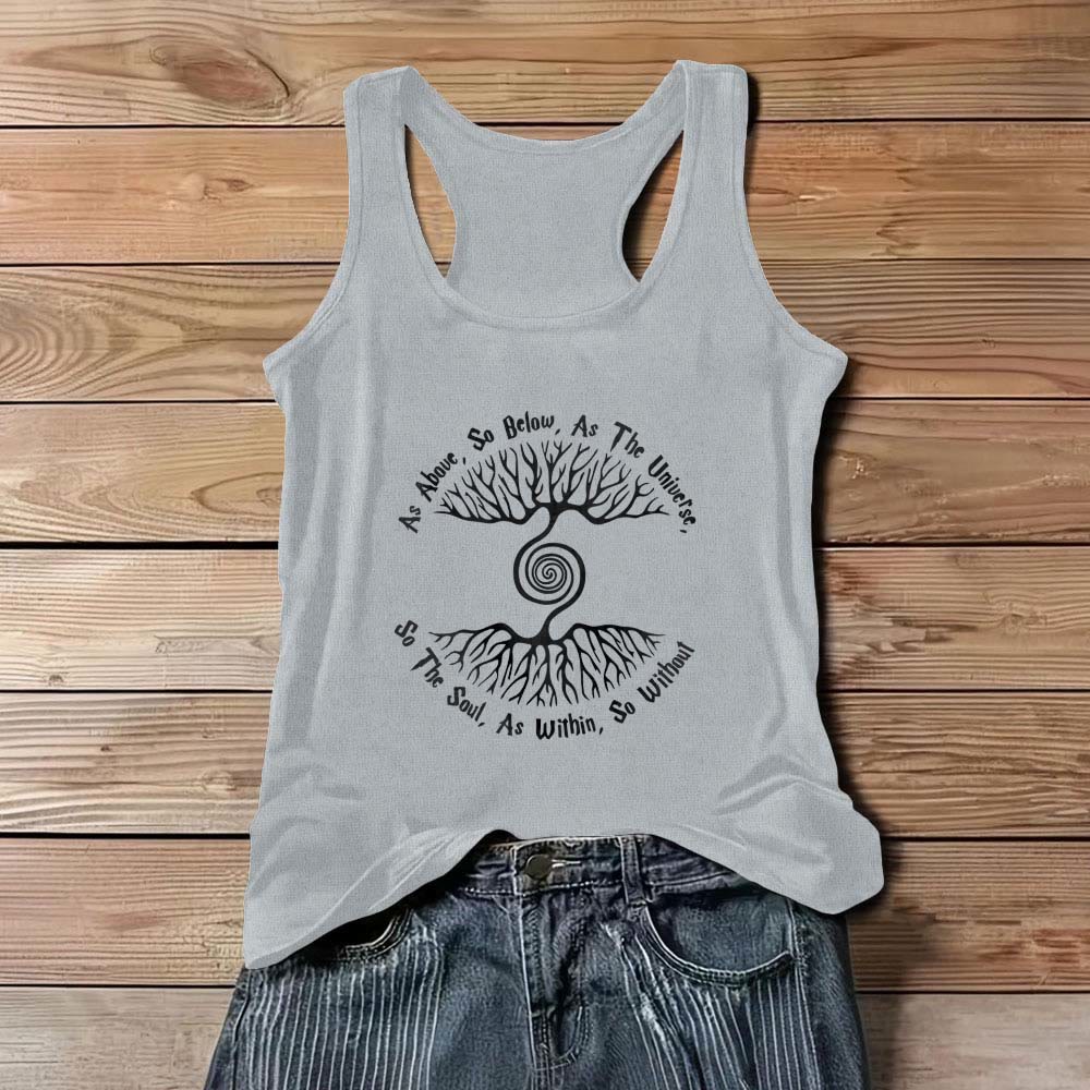 Olivenorma Tree of Life Ladies Shirt Comfort Tank Top - Gray - 3XL - image 9