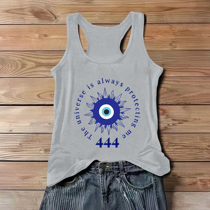 Olivenorma "444" Evil Eye Ward off Evil Protection Tank Spiritual Tee Shirt - Gray - 3XL - image 7