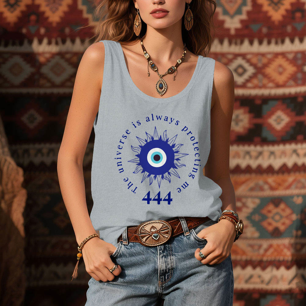 Olivenorma "444" Evil Eye Ward off Evil Protection Tank Spiritual Tee Shirt - image 8