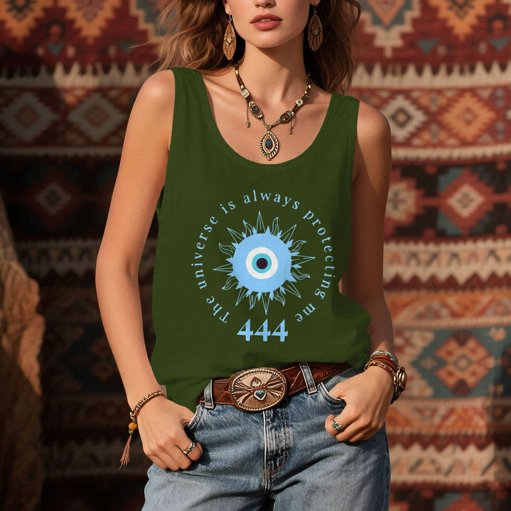 Olivenorma "444" Evil Eye Ward off Evil Protection Tank Spiritual Tee Shirt - image 12