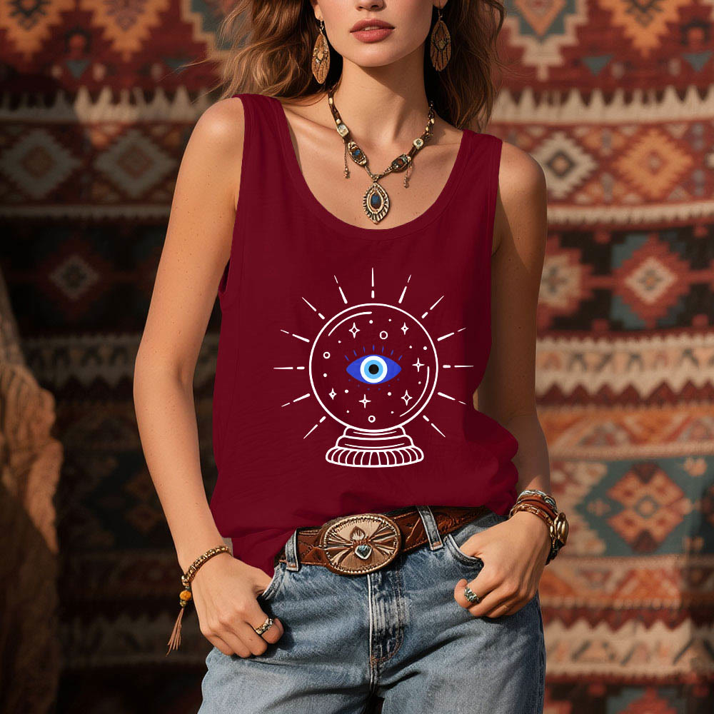 Olivenorma Magical Eye Crystal Ball Graphics Racerback Soft Tank Top - image 10