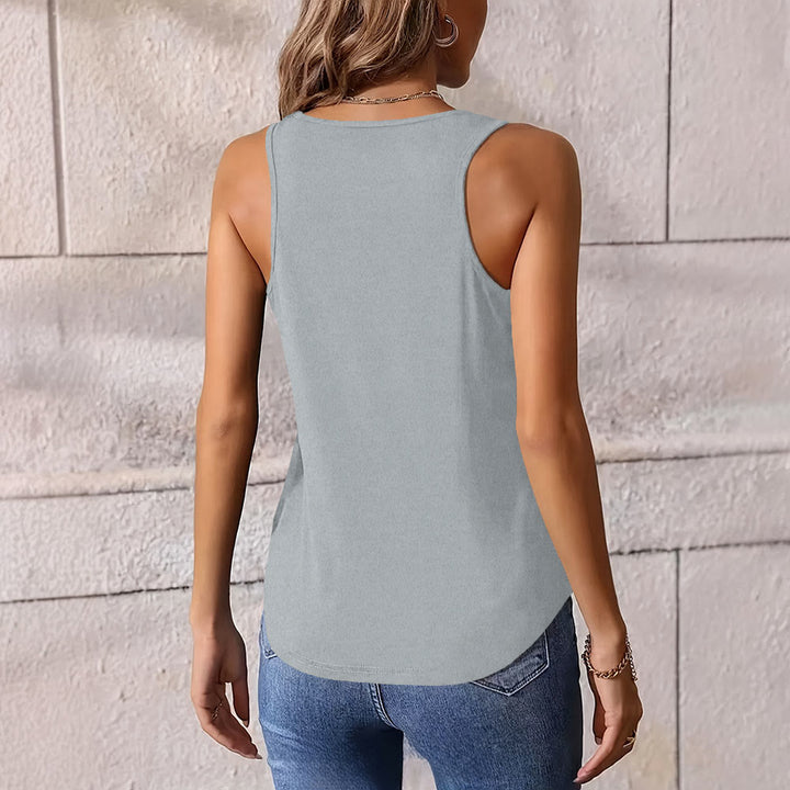 Olivenorma Black & White Yin-Yang Cat Philosophy Tank Top Shirt - image 2