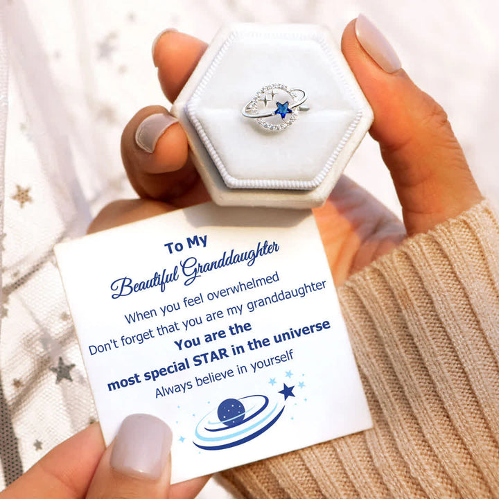 Olivenorma Special Star Planet & Stars Ring - To Grandaughter - Rose Gold - image 9