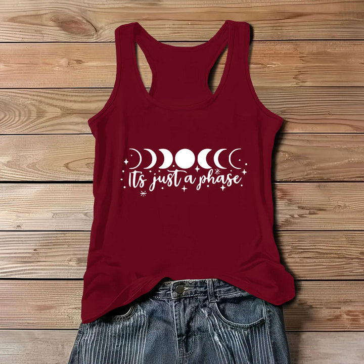 Olivenorma "it's just a phase" Positive Thoughts Soft Comfort Tank T-Shirt - Red - 3XL - image 9