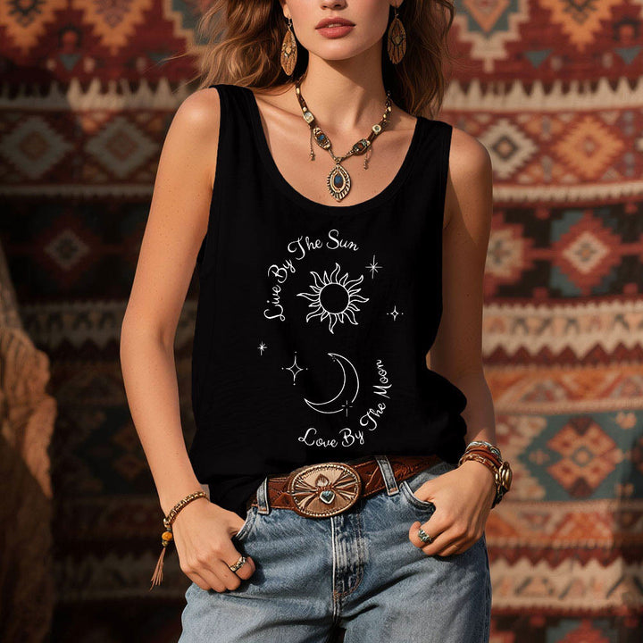 Olivenorma "Live By The Sun, Love By The Moon" Moon & Sun Comfort Tank Top - image 8