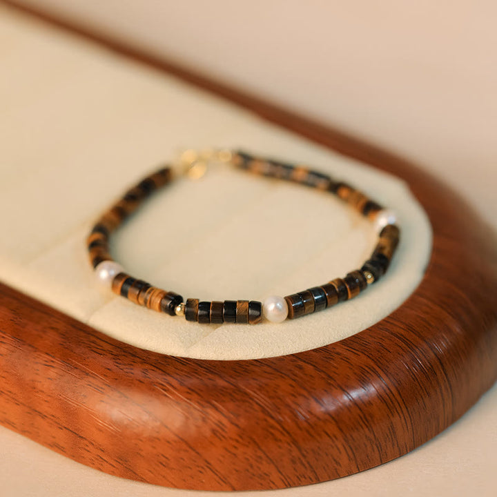 Olivenorma Natural Rhodochrosite Attract Love Beaded Bracelet - Tiger Eye - image 16