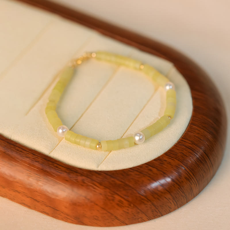 Olivenorma Natural Rhodochrosite Attract Love Beaded Bracelet - Lemon Quartz - image 12